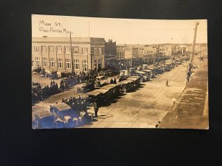 Park Rapids Minnesota Main Street Rppc Vintage Old Real Photo Postcard