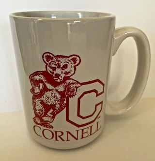 Cornell University Mug White W Red Mascot Bear Ceramic Mug Cup Euc
