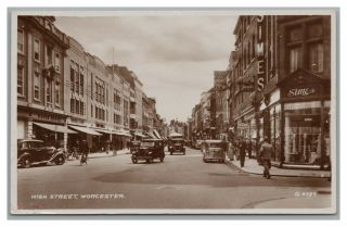 Worcester High Street Old Cars Shops Ect - Worcestershire - Pp - A30 - 43