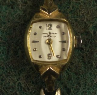 Vintage Ulysse Nardin 14k Solid Gold 17jewels Chronometer Ladies Watch Running