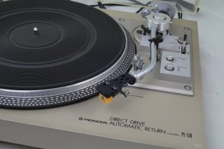 Vintage Pioneer Pl518 Direct Drive Automatic Return Turntable With Cartridge