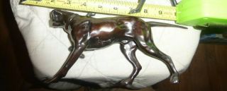 Antique Solid Bronze,  Pointer,  Dog Statue,  5 " X 10” 3 Lbs.