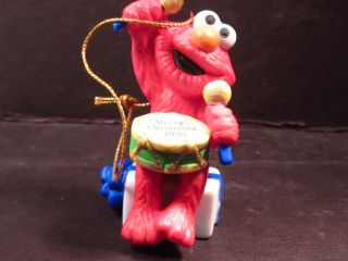 Jim Henson Sesame Street 1993 Dated Elmo Playing Drums Ornament