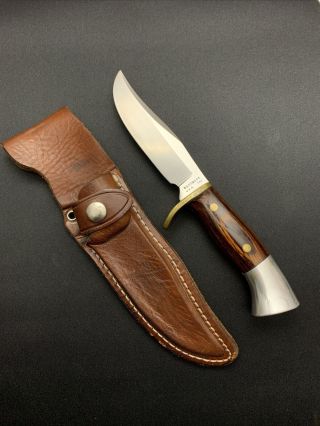 Westmark Western 702 Vintage Hunting Knife With Leather Sheath Usa Made