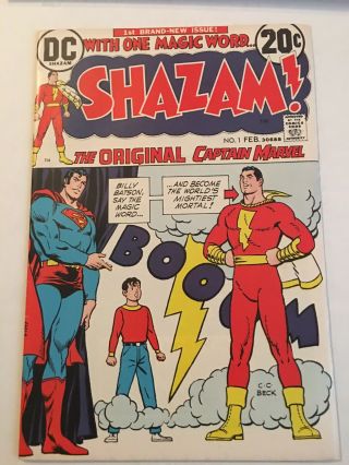 Shazam 1 Dc 1973 1st Captain Marvel In Dc Vf To Nm