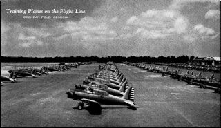 Army Air Force - Training Planes - Vintage - Cochran Field Macon Ga Postcard