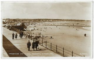 Vintage Rp Photo Postcard Sunderland Seaburn Promenade & Sands Valentines