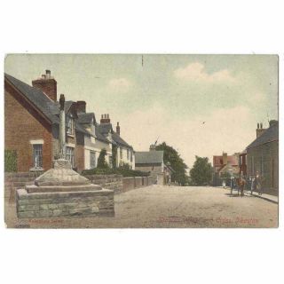 Stanton By Dale Village And Cross,  Derbyshire,  Old Postcard