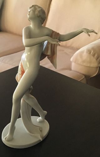 Rosenthal Porcelain Dancer Figurine Scherzo Gustav Oppel Germany Model 1509 20cm