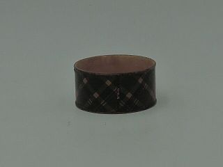 Antique Scottish Tartan Ware Tartanware Macbeth Plaid Napkin Ring M 