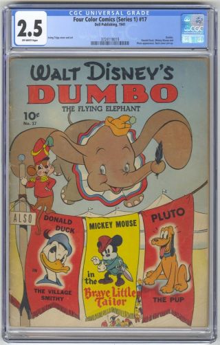 Four Color Comics (series 1) 17 Cgc 2.  5 Vintage Dell Comic Disney 