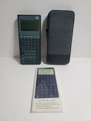 Vintage Hp 48gx Graphing Calculator Case,  Booklet,