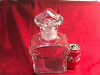 Huge 13 " Store Display Vintage Baccarat Guerlain Crystal Perfume Bottle No/res