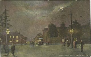 Old Edwardian Postcard Welford Road Leicester,  Tram,  Atmospheric 1905,  P403