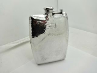 Vintage Webster Hand Hammered Sterling Silver Hip,  Pocket,  Purse Flask,  No Leak