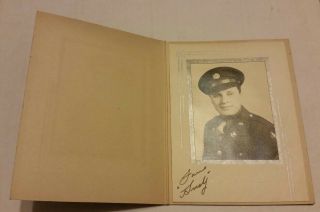 Vintage Signed Photo Of Army Soldier - Wwii (?) In 4 1/2 " X 6 " Mat Ww2
