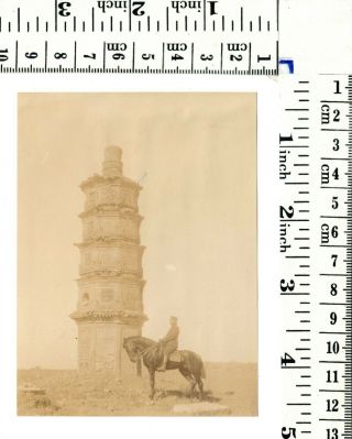 China Tianjin Tientsin Major Auwärter Old Pagoda near Lang - Fang orig ≈ 1901 2
