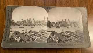 Antique Keystone View Company Stereoscope Slide York City Ny Nyc 26