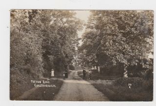 Old Real Photo Card Teeton Road Guilsborough Around 1910 Northampton Coton