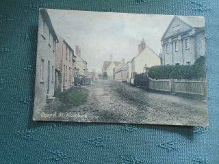 Vintage Chapel Street Alconbury - Huntingdon Huntingdonshire Postcard