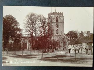 Vintage Postcard St Peters Church St Albans Hertfordshire