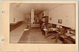 1912 Soap Lake Wa Real Photograph Artist Sign Rj Young " Office Of Janes And Co "