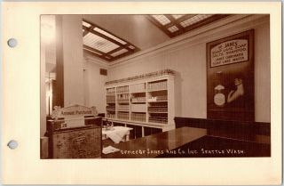 1912 Seattle Wa Real Photograph Artist Sign Rj Young " Office Of Janes And Co "