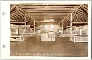 1912 Seattle Wa Real Photograph Artist Sign Rj Young " Packing Dept.  Jane And Co "