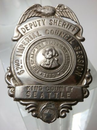 Vintage Deputy Sheriff,  Police,  Badge,  King County Seattle Washington
