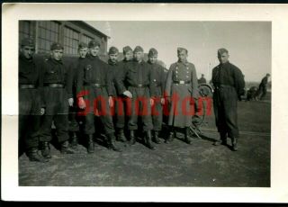 C8/2 Ww2 German Group Photo Of Wehrmacht Luftwaffe Crew