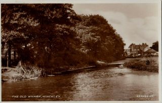 The Old Wharf,  Hinckley,  Leicestershire : Real Photo Postcard (1934)