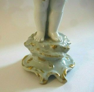 Antique Meissen Porcelain Figure Cupid Cherub Heart Quiver Repair/restore As - is 3