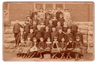 Vintage 1887 Thomas Jefferson Elementary School Cabinet Card Photo St.  Louis Mo