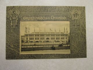 F172 Postcard Greetings From Chicago Il Illinois The Old Ball Room