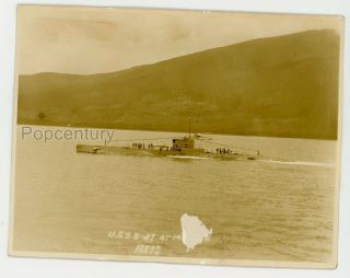Photograph 1925 Hawaii Pearl Harbor Us Navy Uss S - 27 Submarine Maui Peck Photo
