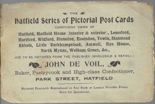 12 Old Postcard Size Antique Pictures Hatfield & Essendon - Hertfordshire C.  1912