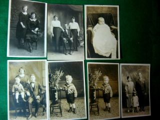 6 Black And White Portrait Photos By M.  Schlachter Toronto Canada Appr.  1920