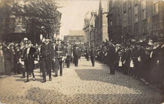 Rp Postcard - Lovely Vintage Street Scene,  Procession,  Leicester