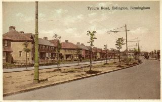 Vintage Postcard,  Tyburn Road,  Erdington,  Birmingham Nr.  Sutton Coldfield Unposted