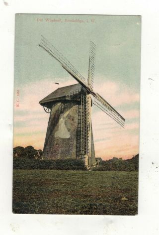 Old Windmill,  Bembridge,  I.  O.  W.  Old Printed Postcard.  1906