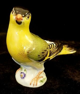 Vintage Meissen Porcelain Bird Goldfinch Figurine Model 2997 Germany 2