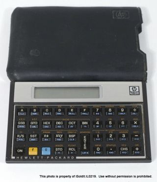 Vintage Hewlett - Packard Hp 16c Scientific Calculator W/ Case,  Battery