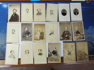 Cdv Photographs With Civil War Tax Stamps & Civil War Soldier