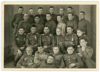 1940s Ww2 Soviet Military Red Army Awards Occupation Accordion Russian Photo