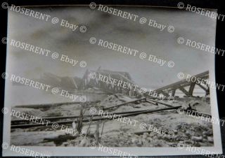 Ww2 Germany - Xanten - A Wreaked Bridge - Royal Engineers Photo 9 By 6cm