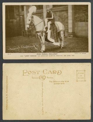 Coventry Hospital Pageant 1929 Lady Godiva Horse Ms Muriel Mellerup Old Postcard