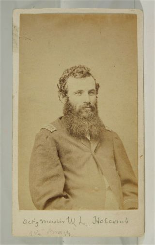 1860s Civil War Navy Master William Holcomb Cdv Photograph - Brown Water Navy