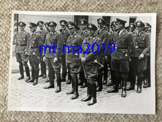 Ww2 Press Photograph - Ww2 German Luftwaffe / Nsfk Officers With Daggers
