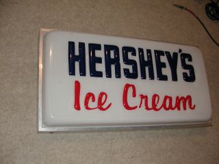 Vintage Hershey ' s Ice Cream Sign Bubble Embossed 29x15 2