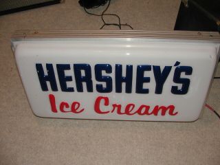 Vintage Hershey ' s Ice Cream Sign Bubble Embossed 29x15 6